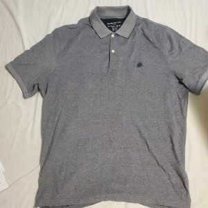 Banana Republic Factory Blue Gray Pique Polo